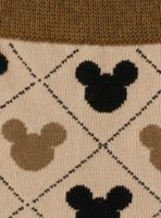 Disney Mickey Mouse Silhouette Diamond Tan Socks