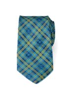 Disney Pixar Monsters Inc. Plaid Blue Green Tie