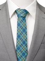 Disney Pixar Monsters Inc. Plaid Blue Green Tie