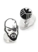 Marvel Avengers Nick Fury Silver Cufflinks