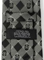 Star Wars The Mandalorian Plaid Black Gray Men's Tie