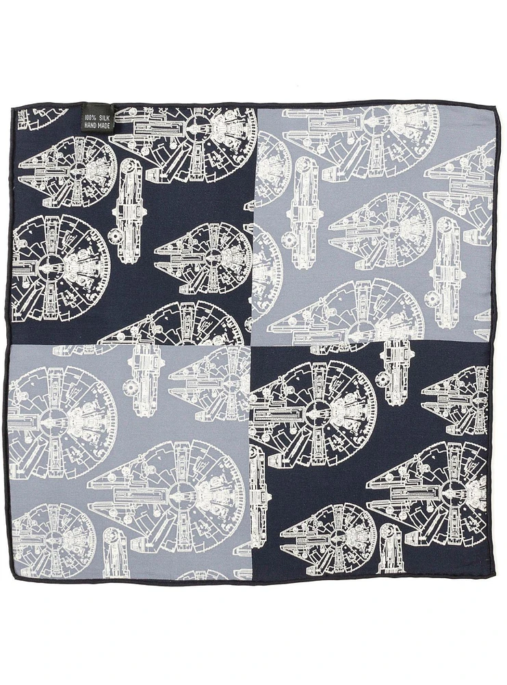 Star Wars Millennium Falcon Blue Pocket Square