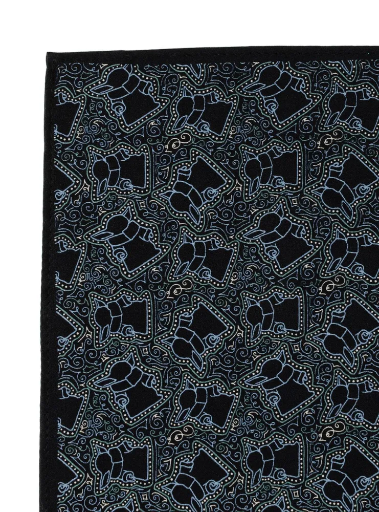 Star Wars The Mandalorian The Child Outline Navy Blue Pocket Square