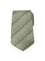 Star Wars The Mandalorian The Child Outline Stripe Sage Green Men's Tie