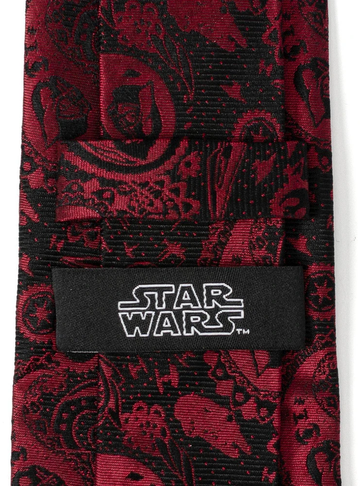 Star Wars Darth Vader Paisley Black and Red Men's Tie