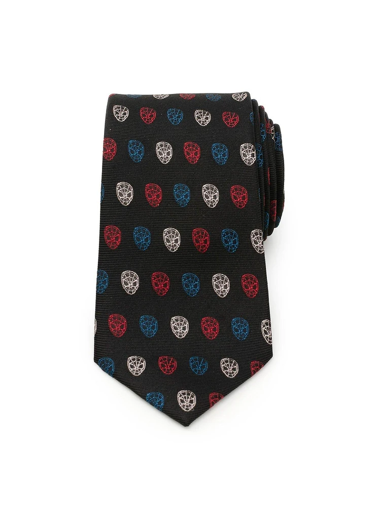 Marvel Spider-Man Mask Multicolor Black Men's Tie