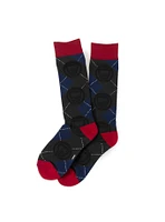 Marvel Guardians of the Galaxy Star-Lord Charcoal Argyle Men's Socks