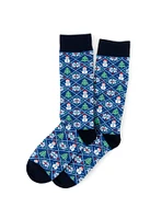 Sweater Weather Blue Men's Socks