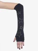 Black Rhinestone Stars Arm Warmers