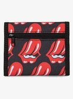 Bugatti Rolling Stones Trifold Wallet with Double Snap Closure Red and Black