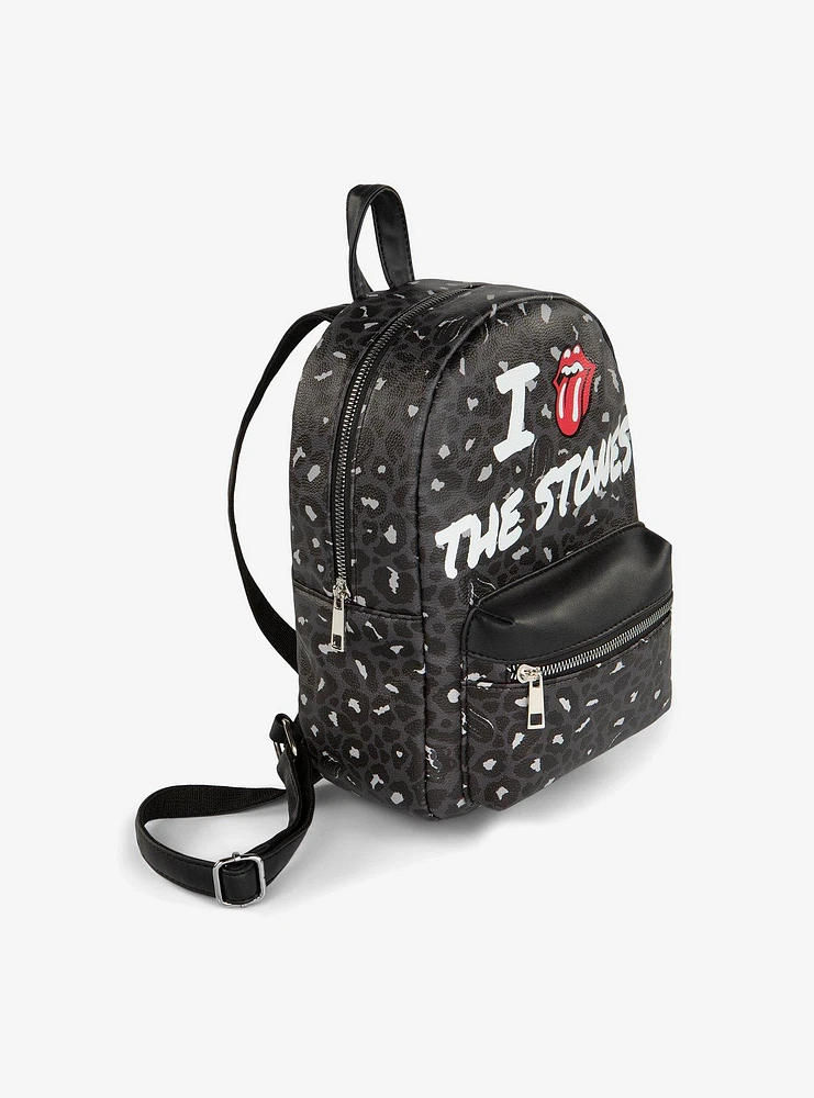 Bugatti Rolling Stones Vegan Leather Mini Backpack Black Pattern