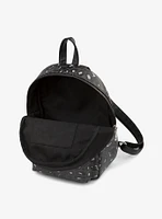 Bugatti Rolling Stones Vegan Leather Mini Backpack Black Pattern