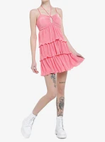 Bubblegum Pink Tiered Dress