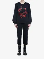 A Nightmare On Elm Street Lace-Up Girls Sweatshirt