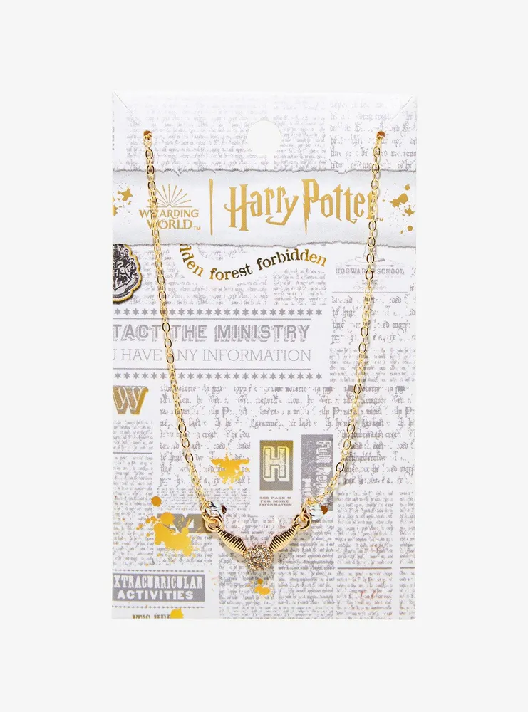 Harry Potter Golden Snitch Bejeweled Necklace