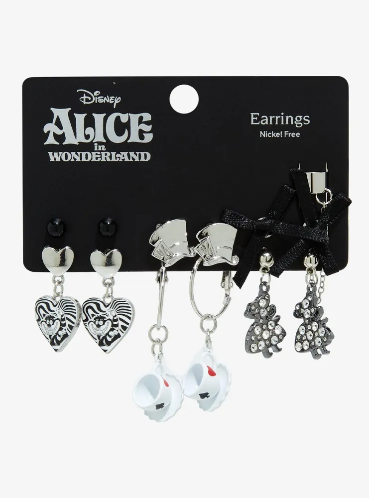 Disney Alice In Wonderland Icon Earring Set