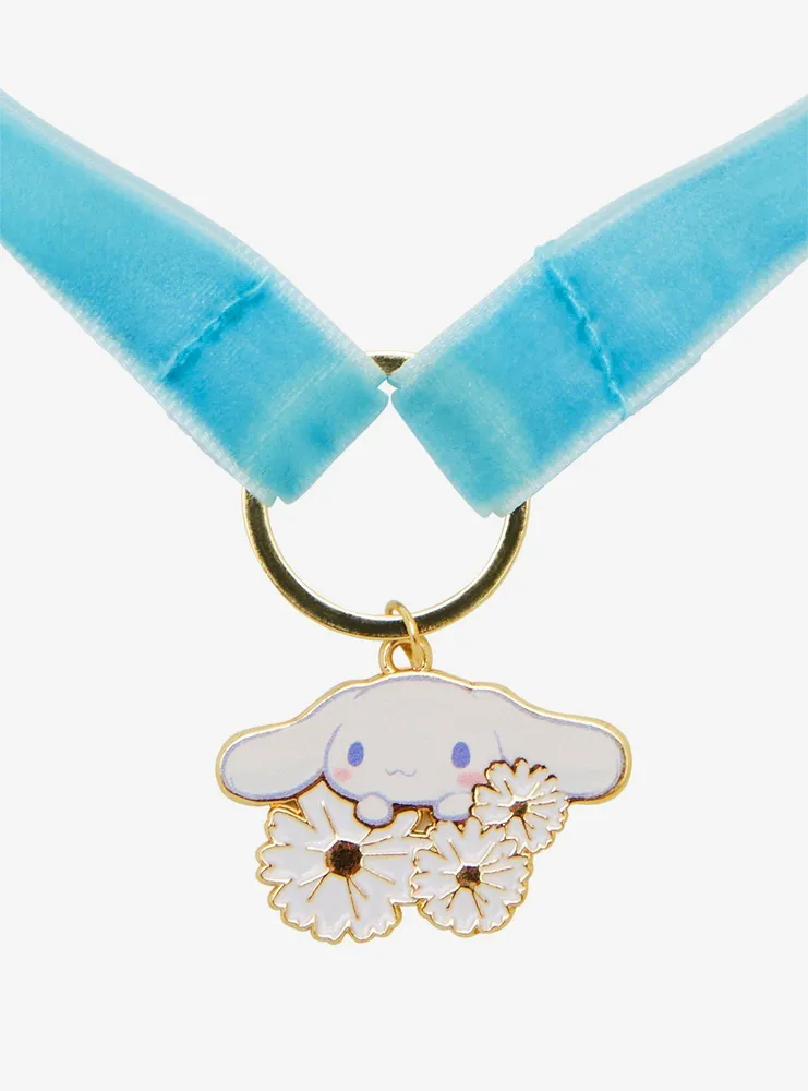 Cinnamoroll Floral Charm Velvet Choker