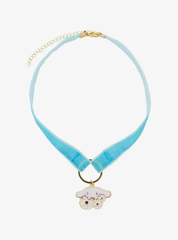 Cinnamoroll Floral Charm Velvet Choker