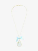 Cinnamoroll Floral Opal Pendant Necklace