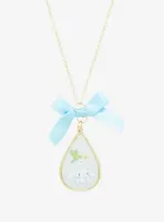 Cinnamoroll Floral Opal Pendant Necklace