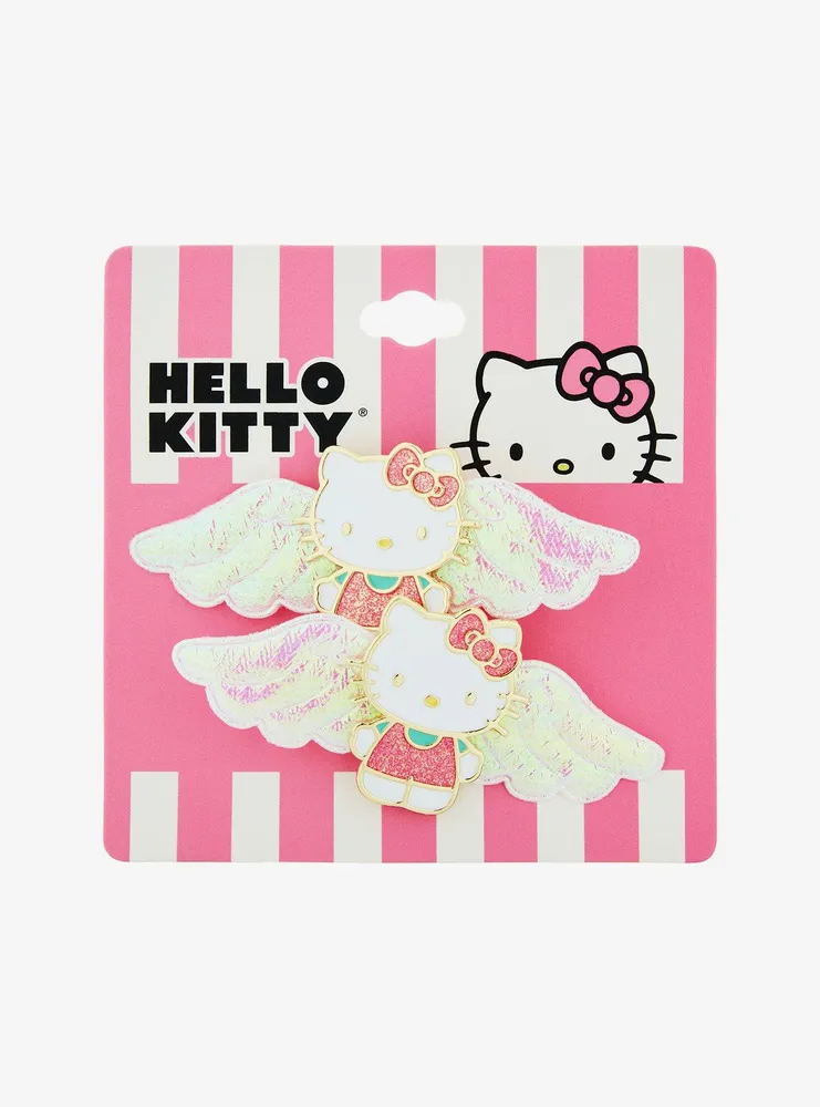 Hello Kitty Iridescent Angel Wing Hair Clips