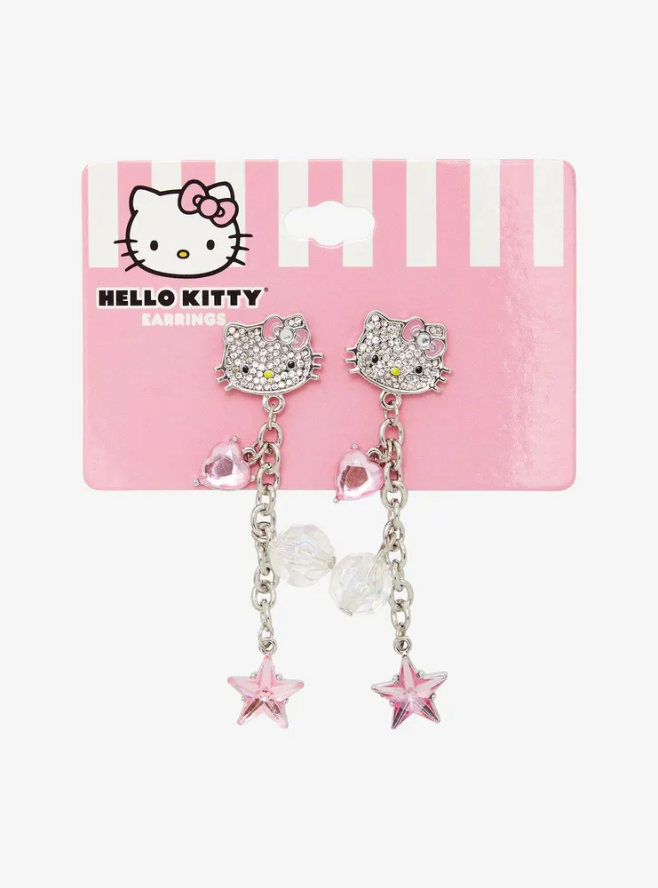 Hello Kitty Bling Drop Earrings
