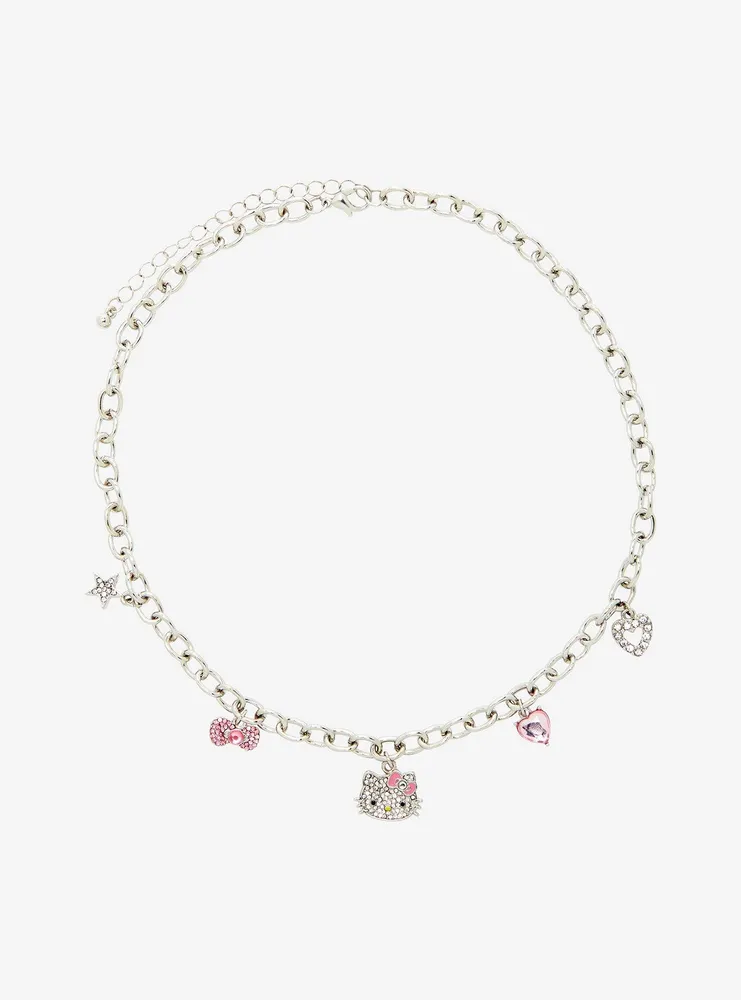 Hello Kitty Silver Bling Charm Necklace