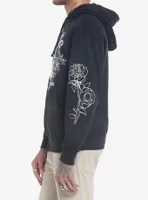 Rose Skull Split Hoodie