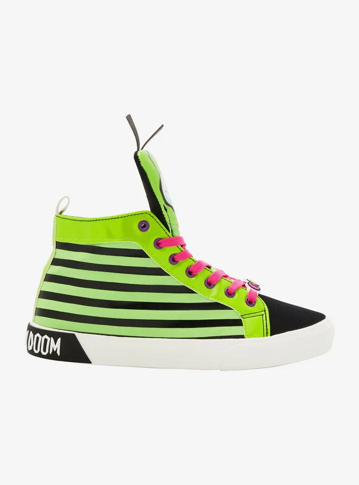 Invader Zim GIR Stripe Hi-Top Sneakers