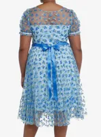 Sweet Society Blueberry Glitter Mesh Dress Plus