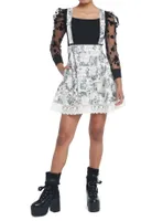 Thorn & Fable Through The Looking Glass Art Suspender Skirt