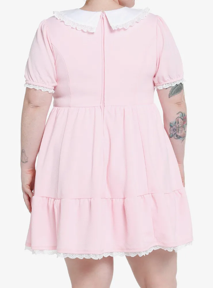 Sweet Society Pink Collared Dress Plus