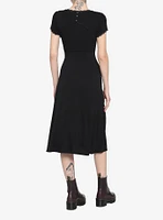 Black Henley Midi Dress