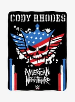 WWE Cody Rhodes Raschel Throw Blanket