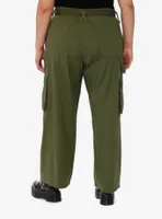 Green Cargo Work Pants Plus Size