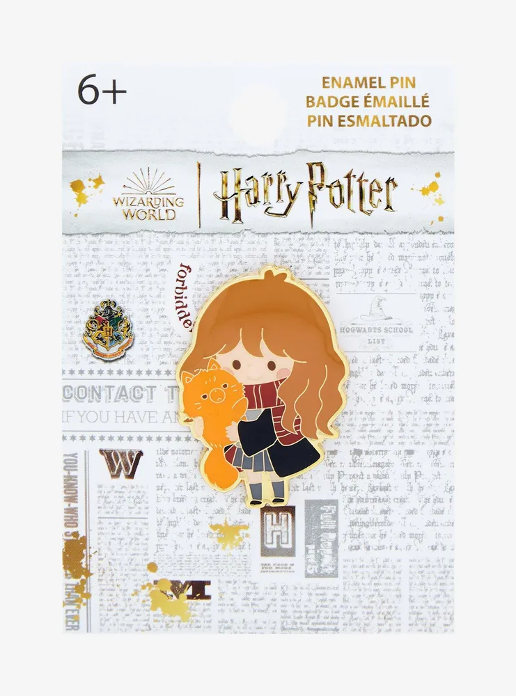 Loungefly Harry Potter Chibi Hermione and Crookshanks Enamel Pin - BoxLunch Exclusive