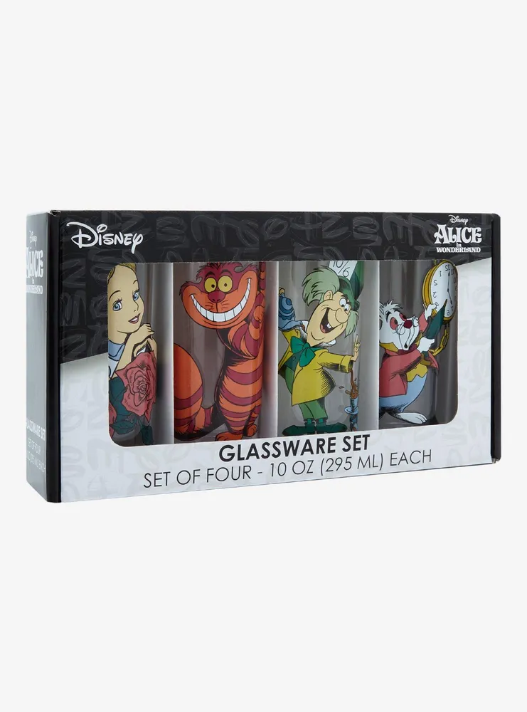 Disney Alice in Wonderland Floral Portraits Glass Set 