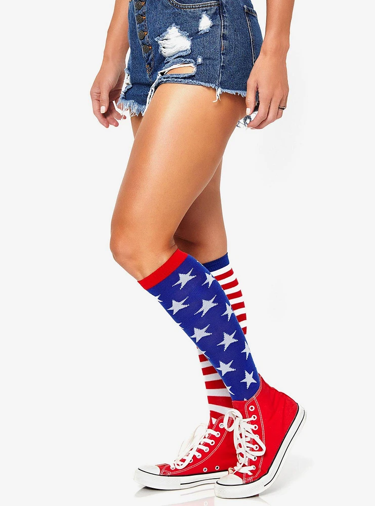 Stars and Stripes Knee High Socks