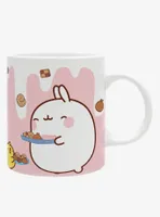 Molang Milk & Cookies Mug and 3D Keychain Bundle