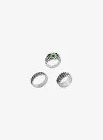 Eyeball Pyramid Stud Guys Ring Set