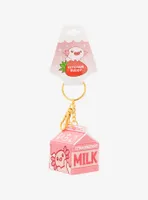 Axolotl Strawberry Milk Carton Keychain - BoxLunch Exclusive