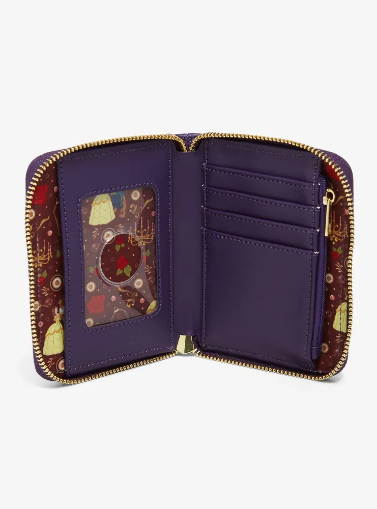 Loungefly Disney Beauty and the Beast Ornate Small Zip Wallet - BoxLunch Exclusive