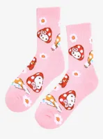 Sanrio Hello Kitty and Friends Mushrooms Crew Socks - BoxLunch Exclusive
