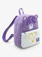 Loungefly Care Bears Bright Heart Raccoon Fuzzy Mini Backpack