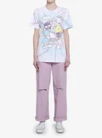 Hello Kitty And Friends Pastel Tie-Dye Boyfriend Fit Girls T-Shirt