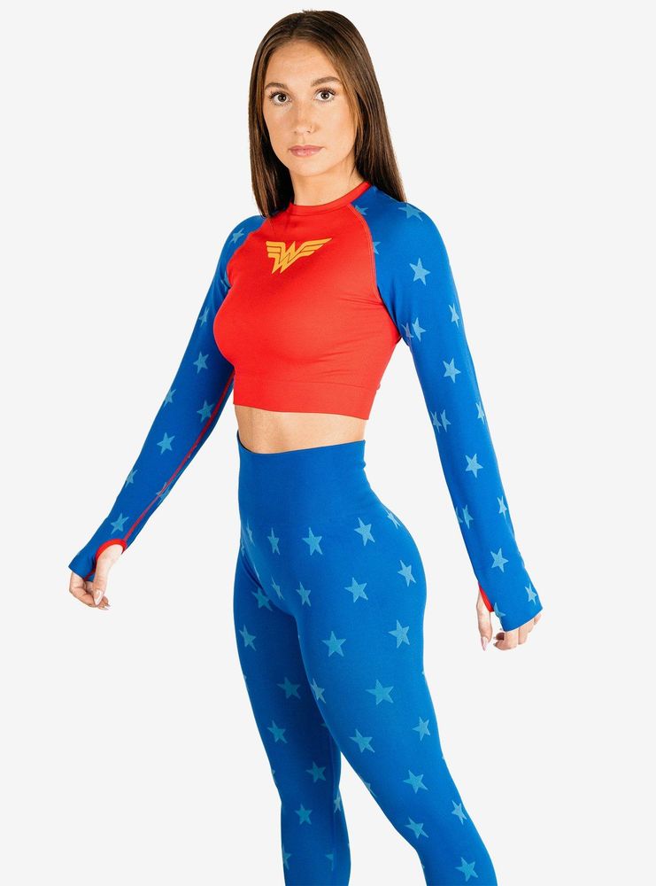 Boxlunch DC Comics Wonder Woman Athletic Leggings and Long Sleeve Top Set