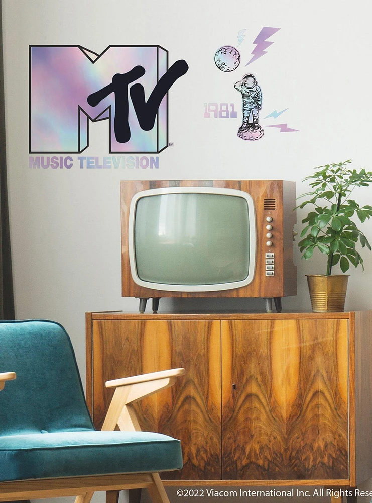 Mtv Holographic Peel And Stick Giant Wall Decals