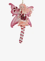 Kurt Adler Amy Brown Red Fairy with Candy Cane Ornament