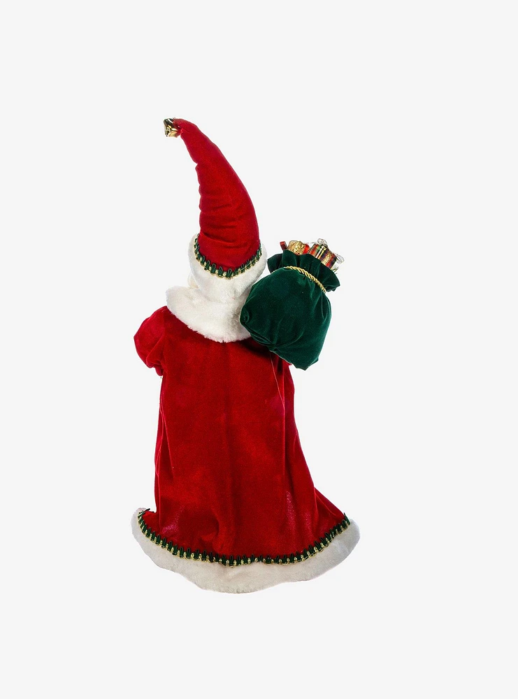 Kurt Adler Kringle Klaus Fancy Santa with Stocking Figure