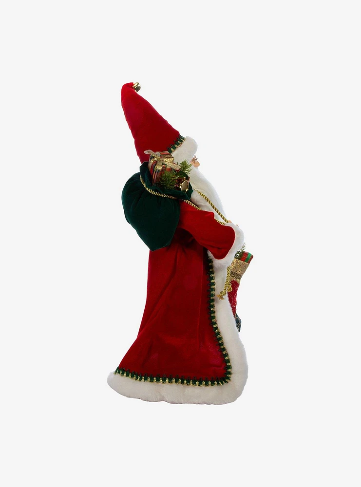 Kurt Adler Kringle Klaus Fancy Santa with Stocking Figure